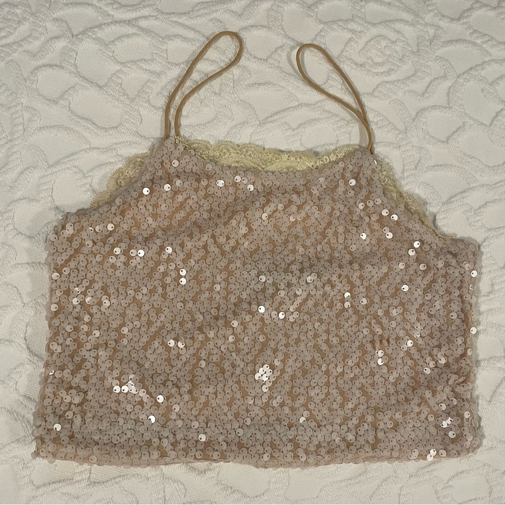Motel Rocks Sequin Lace Top